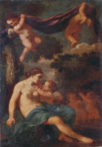 Venus and Cupid with putti