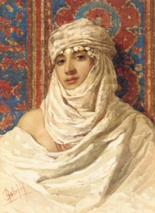 An exotic beauty; also a companion watercolor
