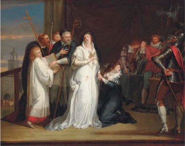 Mary, Queen of Scots, taking her leave of Sir Arthur Melville, on her way to execution