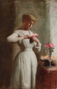 Woman with Roses