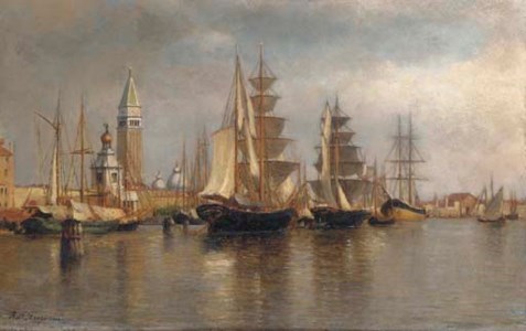 After the Rain- Ships in the Venetian Lagoon