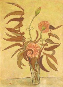 Still life with exotic flowers