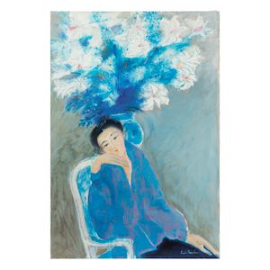 ANDRÉ BRASILIER (B. 1929) Rêverie bleue (Painted in 2013)