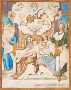 The Holy Family with Saint Anne and Saint John the Evangelist, God the Father above