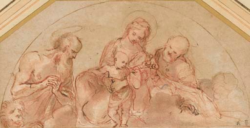 The Holy Family with Saint Jerome: study for a lunette