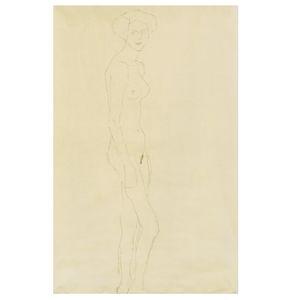 Stehender Akt nach rechts (Executed circa 1916-1917)
