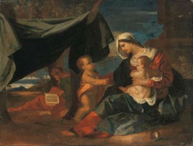 Nicolas Poussin, The Holy Family with Saint John the Baptist