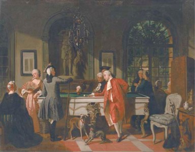 A billiards game in the 18th Century