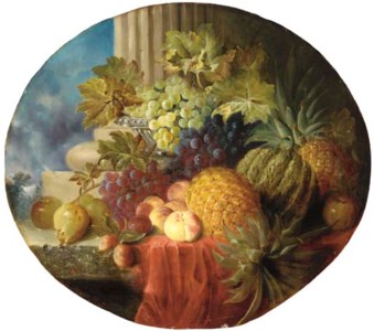 Still Life with Pineapple and Grapes