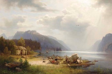 Fishing in an Alpine Lake