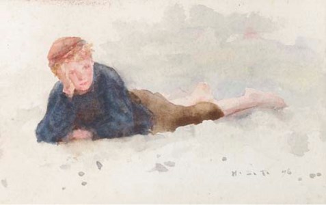 A boy in a field