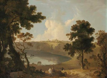 View of the Castel Gandolfo and Lake Albano