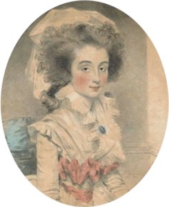 Portrait of Major Shuttleworth, three-quarter length, in profile, wearing a brown coat, a view of the sea beyond; and A portrait of Mrs Shuttleworth, three-quarter length, wearing a white dress and a bonnet, in an interior (illustrated)