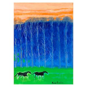 ANDRÉ BRASILIER (B. 1929) La Vallée de Loupeigne (Painted in 2012)