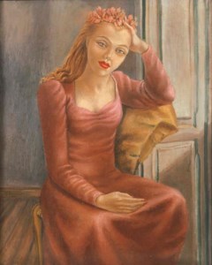 La niña con corona de rosa