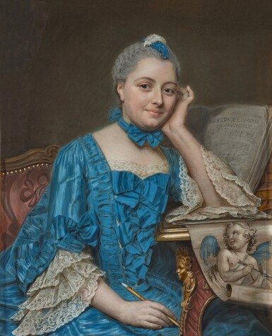 Maurice Quentin de La Tour, Les Yeux De L'Amour: a portrait of Marie Fel (1713-1794), the renowned singer and companion of the artist