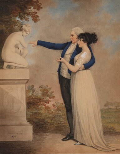 An Elegant Couple Admiring Lely’s Venus