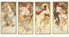 Alphonse Mucha, [The Seasons / Chocolat Masson & Mexicain]. Group of small format posters. 1896.