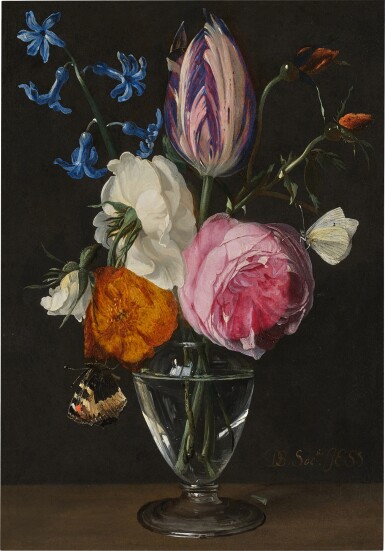Still Life of Flowers in a Glass Vase