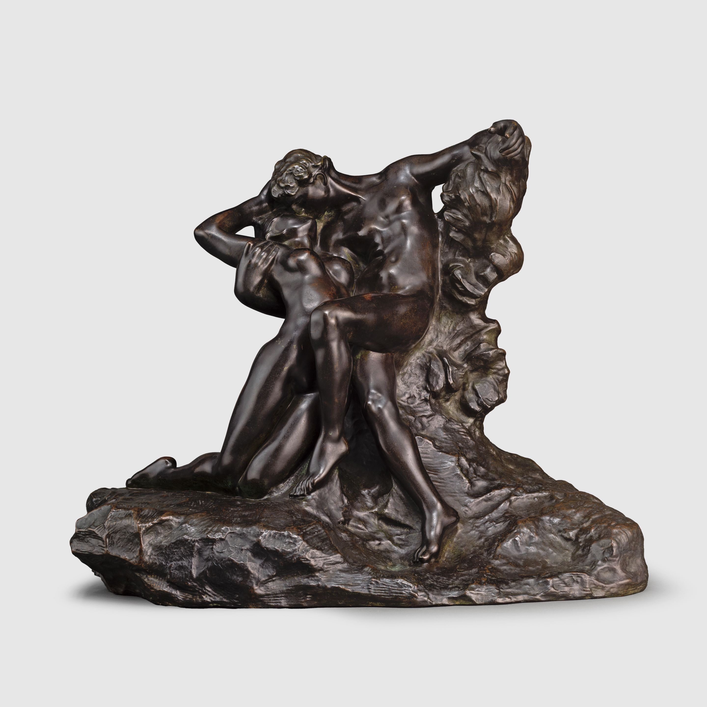 Éternel printemps, second état, 3ème réduction (Conceived in 1884 and in this reduced size in 1898, this bronze version cast by the Barbedienne foundry between 1908 and 1912.)
