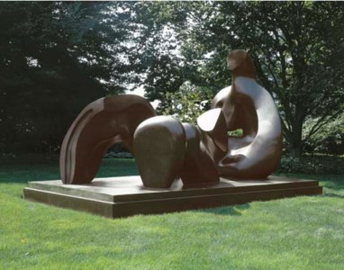 Henry Moore, Three Piece Reclining Figure: Draped