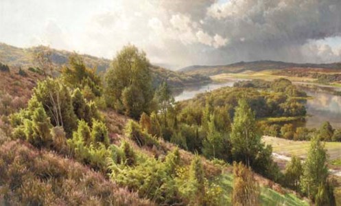The Heather Hills by the Lakes near Silkeborg