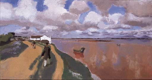 View along the river bank
