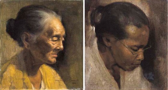 Portrait of old ladies