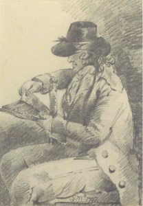 Study of a man reading