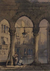 Watching the gondolier, Venice