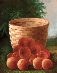 Peaches by a Basket