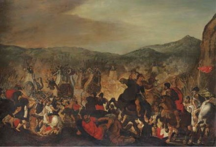 Scipio fighting at the Battle of Zama