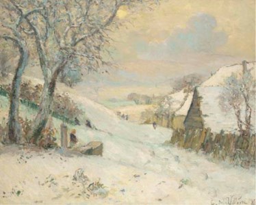 Le village sous la neige