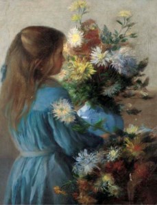 Arranging flowers