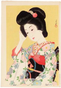 Haru (Spring), [1934-41] Enshu Arai-cho (Arai-cho, Totomi Province), from the series Tokaido fukei senshu (Selected Tokaido landscapes), 1931.8 Tsuchiura no asa (Morning in Tsuchiura), 1931.9 Towada Nenokuchi (Nenokuchi, Towada), from the series Nihon fukei shu higashi Nihon hen (Collection of scenic views of Japan: Eastern Japan), 1933.7 Nara no ame (Kofukuji no to) (Rain in Nara [The pagoda of Kofuku Temple]), 1951