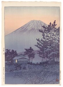 Yamanakako (Lake Yamanaka), 1936.11 Itako no tsuki (Moon over Itako), 1936.12 Hirakata Higashi-cho (Higashi, Hirakata), 1945 Daigo no haru (Kyoto) (Spring in Daigo [Kyoto]), 1950 Daigo Denpoin (Kyoto) (Daigo Denpo Temple [Kyoto]), 1950 Wakaura Kankaikaku (Kankai Pavilion, Wakaura), 1950 Chiba ken Onjuku (Onjuku, Chiba Prefecture), 1950