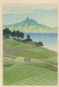 Amakusa yori mitaru Unzen (View of Mount Unzen from Amakusa), 1937.10 Tsuki no Kiyosumien (Moon over Kiyosumi Garden), 1938.1 Kikoji--Nara ken (Kiko Temple, Nara Prefecture), 1950 Nikko shinkyo (Sacred bridge, Nikko), 1953.12