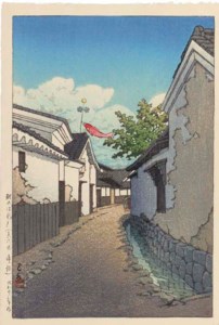 Koinobori (Kagawa ken Toyohama) (Carp banner [Toyohama, Kagawa Prefecture]), 1948 Yoshinogawa Yanagi no watashi (Yanagi Ferry, Yoshino River), 1950 Shiobara no aki (Tenguiwa no shita) (Autumn in Shiobara [Below the Tengu rock]), 1950 Urabandai , 1950 Hoodo no bosetsu (Evening snow at the Phoenix Hall [Byodoin Temple]), 1951