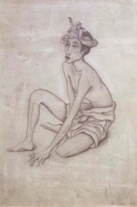 Sitting Balinese man