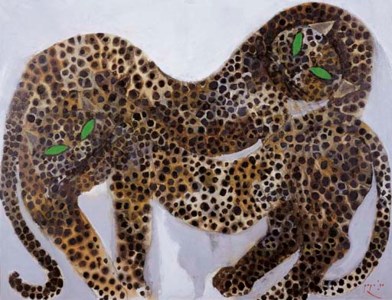 Two leopards