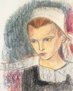 Tête de jeune bretonne