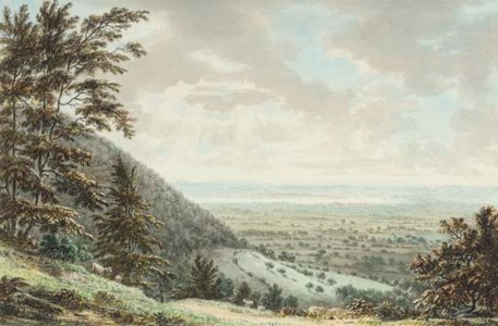 An extensive landscape, Gloucestershire, probably Wotton-under-Edge
