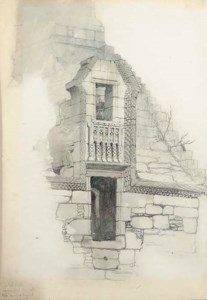 A ruined belfry