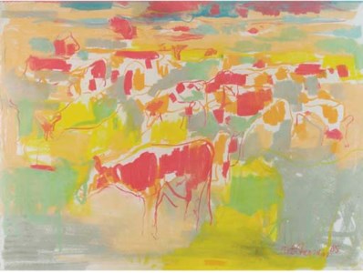 Cows in a landscape