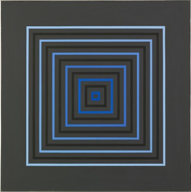 Effetto spaziale in progressione di chiarezze di blu