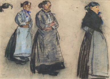 Drie koffiepiksters (Three coffee pickers) 