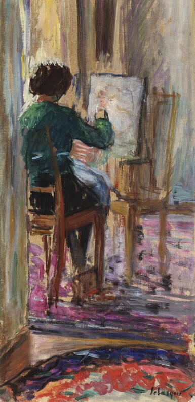 Marthe à son chevalet