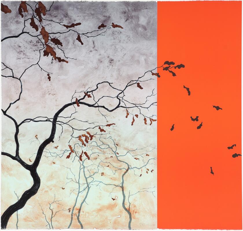 Michael Kvium, “Fall Scene (orange)”
