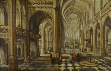 An imaginary view of the interior of the Cathedral of our Lady, Antwerp