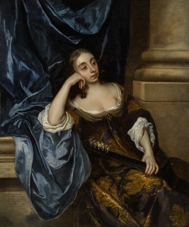 Portrait of Elizabeth Capel, Countess of Carnarvon (1633-1678), with a guitar